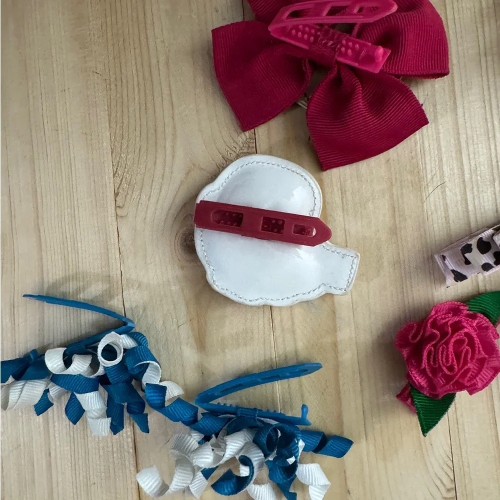 Girls Hair Clip Lot Gymboree Bows Ladybug Floral Boutique Collection
